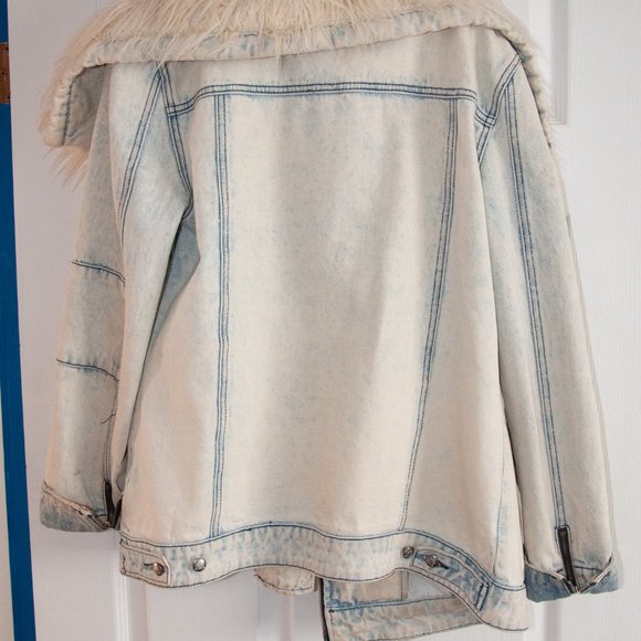Scando - Fur and Denim Acid Wash Jacket - Picture 6 of 8